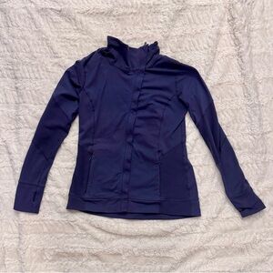 GAP medium Pastel Purple Full-Zip Yoga Jacket | Asymmetrical zipper athletic